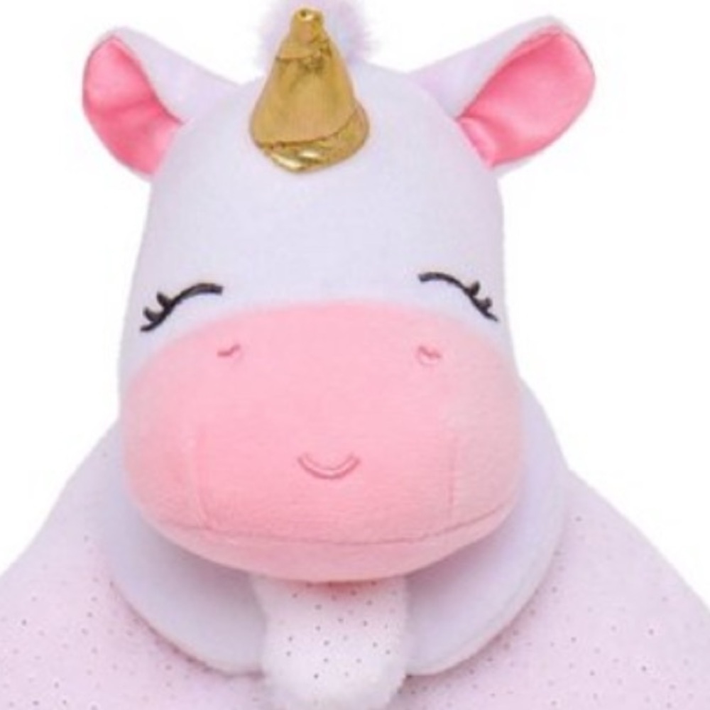 Magic Years 13" Unicorn Snuggle Buddies with Message and Rattle Crib toy - Picture 2 of 3